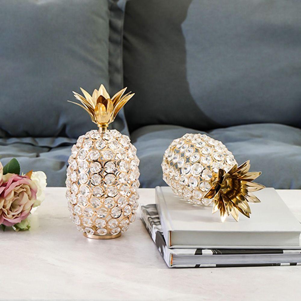 Handmade Crystal Alloy Ornaments Electroplating Handicrafts Light Luxury Ornaments  Living Room