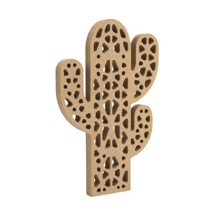 Cactus cierge décoratif petit modèle MDF 9,7x15 cm