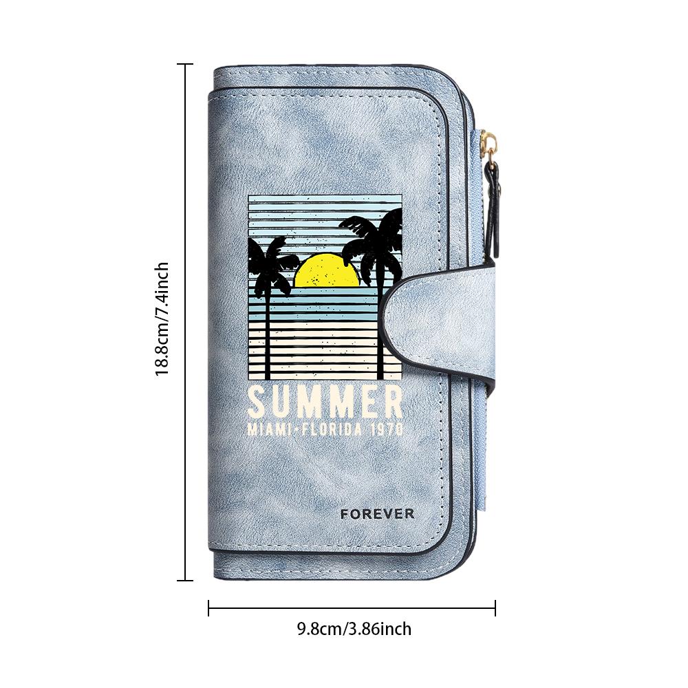 Vintage Summer Style Long Wallet Leisure Portable Purse Fashion Card Holder