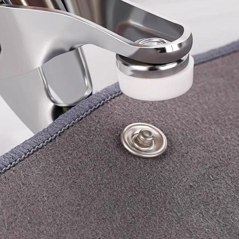 5 Prongs Metal Button Fasteners Tool With Metal Pliers and Hole Puncher For Backpacks Clothing Leather Bag Sewing Craft