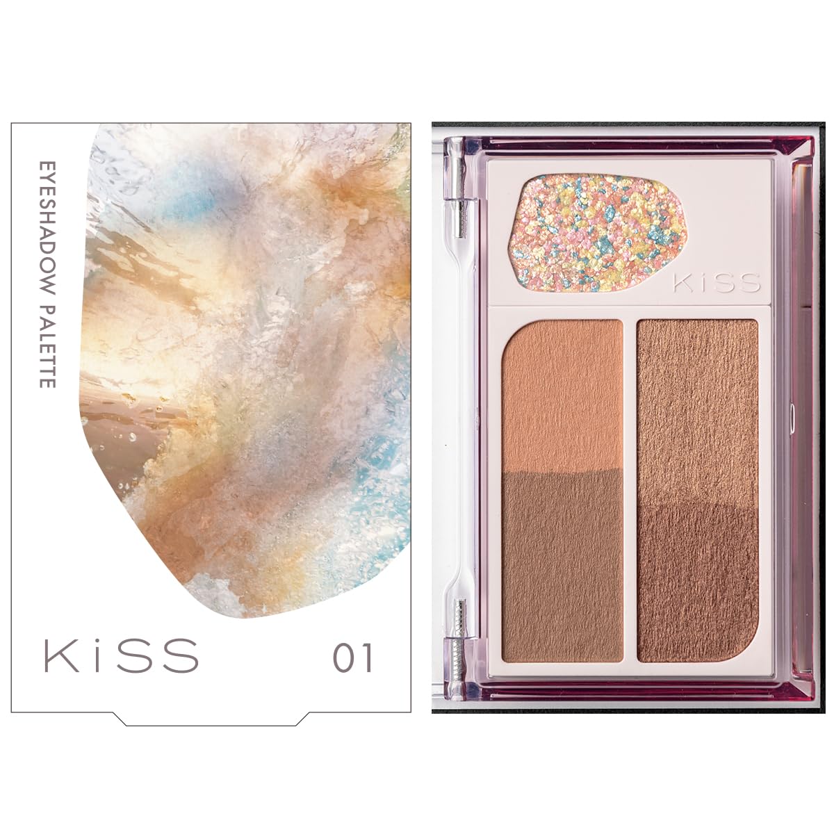 

Палитра теней для век KiSS Cocktail Days 01 Mariage Brown Brevet Yete Lame 6.4 г