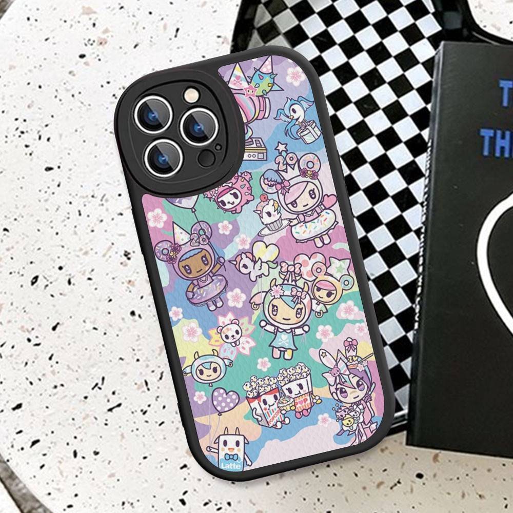 

Japan Tokidoki Phone Case For IPhone 16 15 14 13 12 11 Pro Max Plus Leather Soft Cover iPhone 16pro max