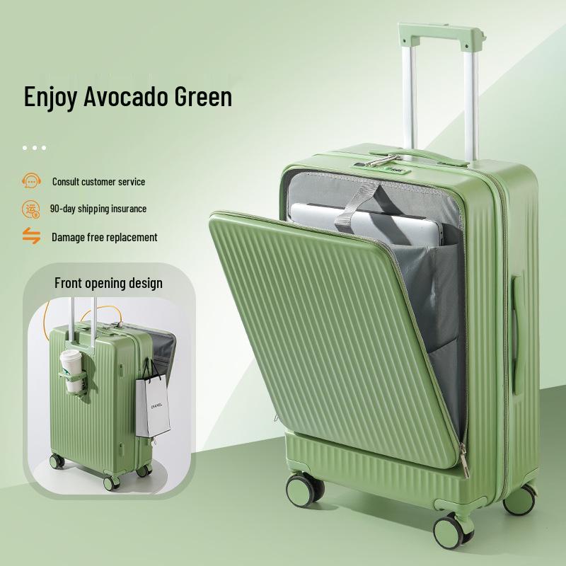 20" Walizka podróżna wielofunkcyjna z hasłem otwierana z przodu