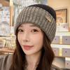 Wool Hat Women's Autumn and Winter Big Head Circumference Thickened Warm Ear Protection Hat Knitted New