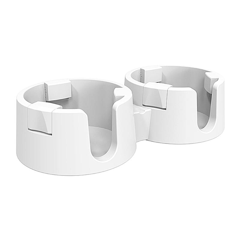 

Convenient Desk Cup Holder with Double Slots Anti-Spill Desktop Water Resistant Coffee Mug Stand for Office Use білий