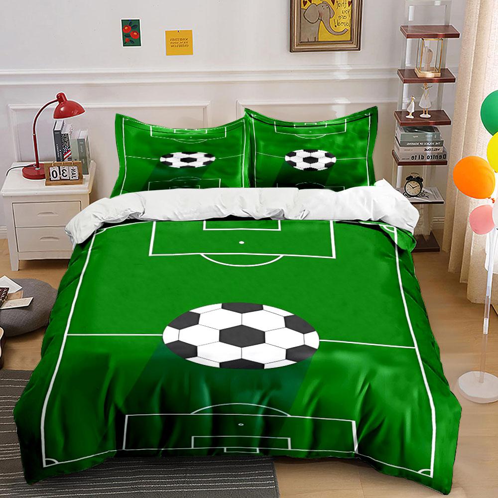 Soccer Field and Ball. Bedding Sets Duvet Cover Sets Duvet Covers Pillowcases(1*Duvet Cover 2*Pillowcases Without Duvet Insert)