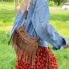 Bohemian premium fringed bag women's new retro matte shoulder messenger bag mobile phone bag
