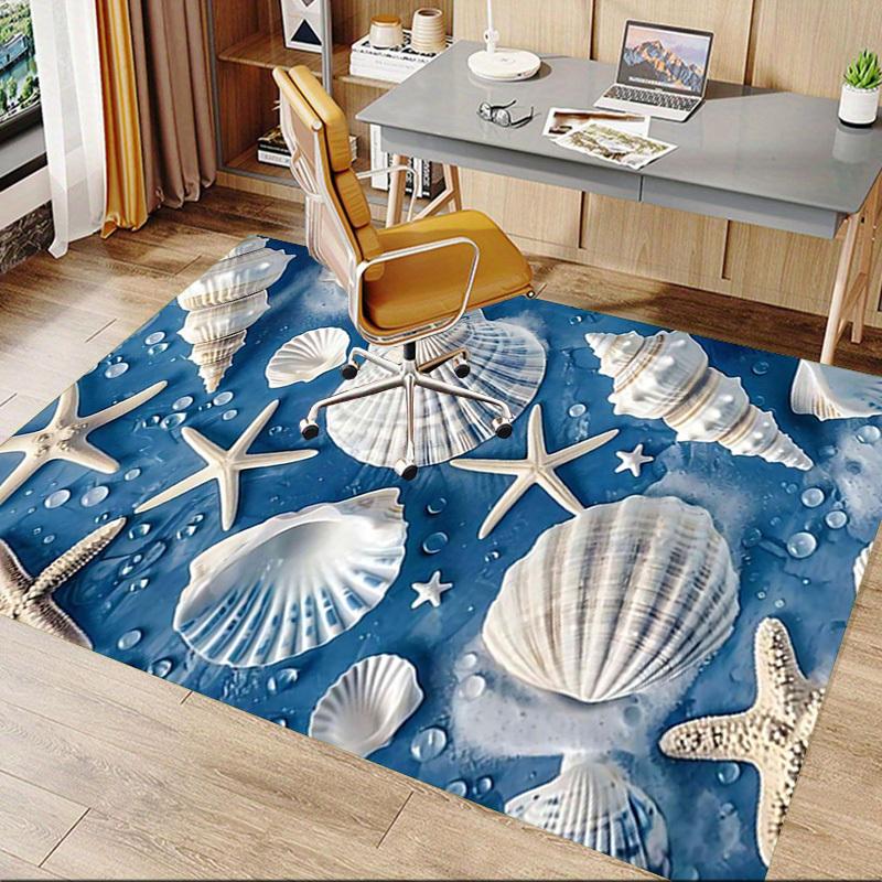 1PC shell starfish Extra Large Non Slip Floor carpet, Office, family, bedroom, Studio Large Area Rug Indoor Rugs, Vibrant Colors