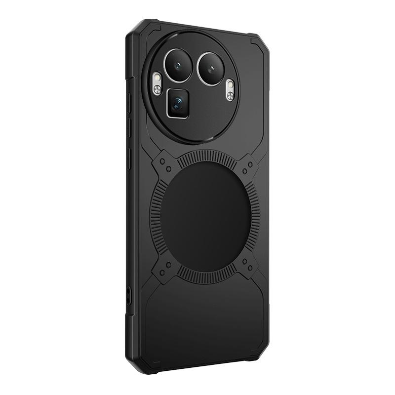 Applicable to RealmeGT8Pro mobile phone case Ice Shield Cooling GTneo5 armor brass magnetic anti-drop protective cover