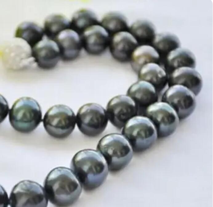 

ОЖЕРЕЛЬЕ С КРУГЛЫМ ЧЕРНЫМ ЖЕМЧУГОМ 11 мм, шариковая ЗАСТЕЖКА, 17 дюймов