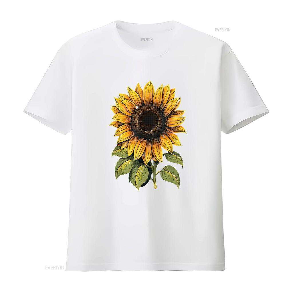 Sunflower Summer Cottagecore Aesthetic Girls Unisex Bold and Fashionable s T Shirt for vintage Washed Slightly homme