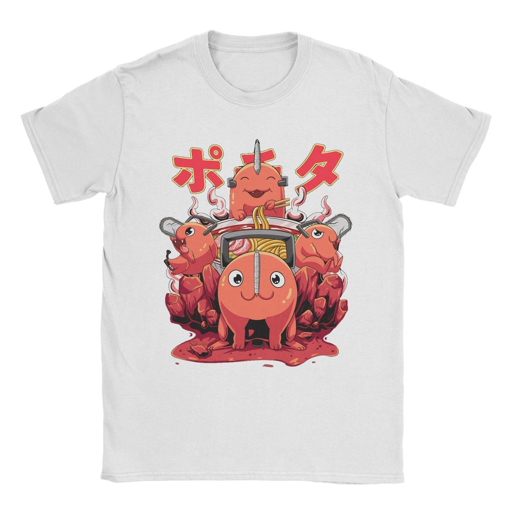 Men's Demon Ramen T-Shirts  Manga Denji Power Reze Cotton Clothes Beach Short-Sleeved T-Shirt O Neck Tshirt Plus Size 5XL 6XL