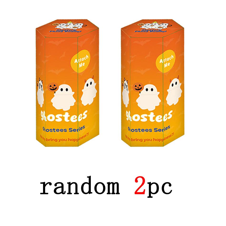 Ghostees Halloween Ghost Phone Charm Mini Surprise Fun Desk Figurine Cute Ghost Box Mystery Buddy for Desktop Accessories