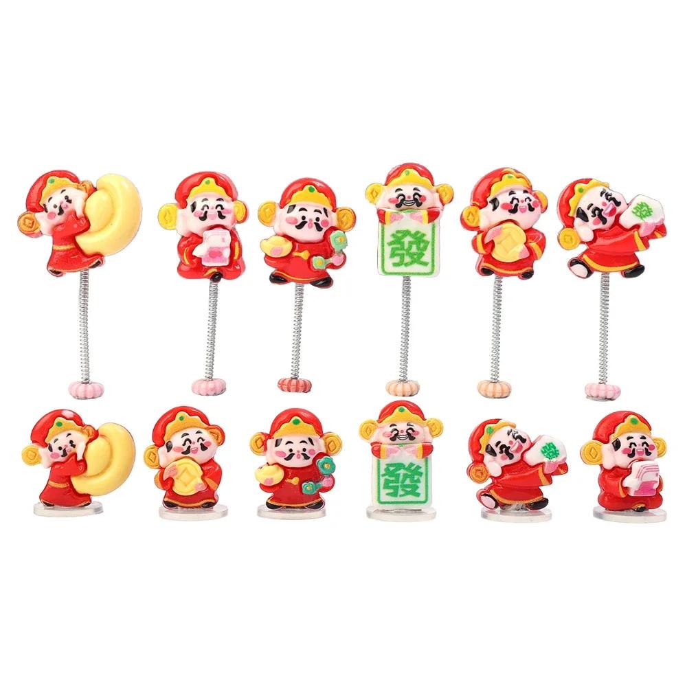 2024 Gott des Reichtums Autoornamente Auto Armaturenbrett Mini Wackelkopfohrnament Reichtum anziehend Auto Innenraum Dekoration Zubehör