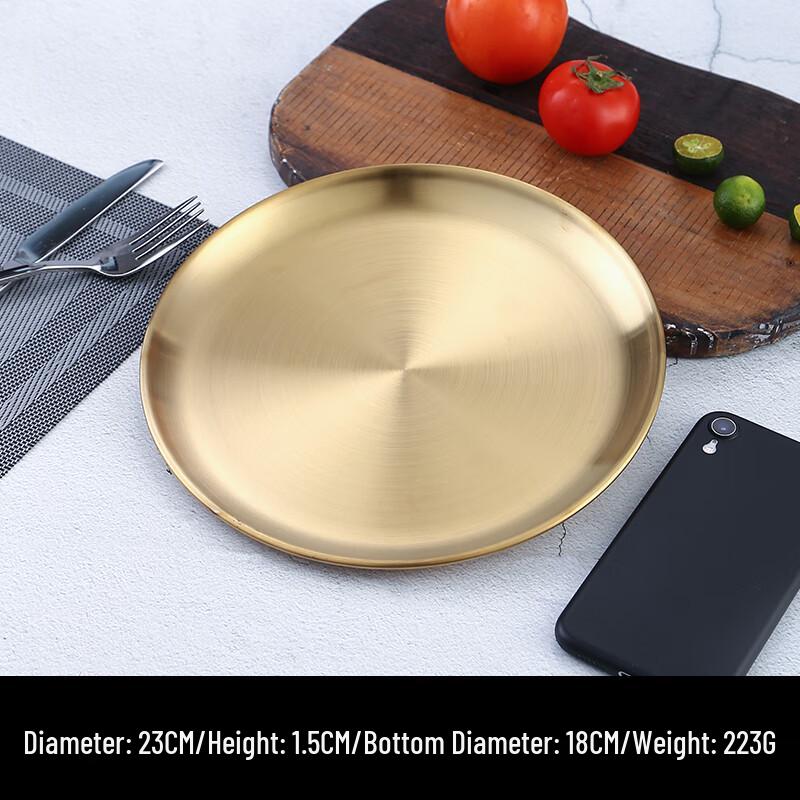 Korean Style Stainless Steel Round Plate