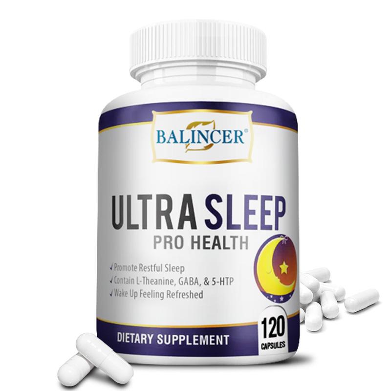 Sleep Support Capsules with Magnesium, L‑Theanine, GABA, 5‑HTP , 120 Capsules, 60‑Day Supply