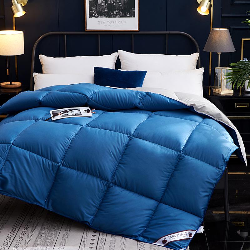 Hot-Selling Four Seasons Cotton Microfiber Quilt: Warm, Thickened for Autumn & Winter, Duck Down Core - Ideal Gift