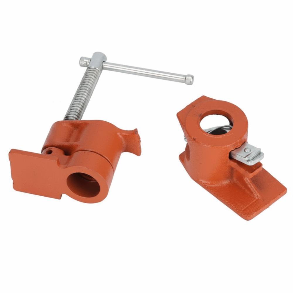 With Handle Pipe Clamp Jaws Cast iron Clamp Fixture Set Durable Woodworking Tool Kit Plumbing Jobs