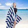 1pc Oversized Striped & Solid Color Quick Dry Beach Towels for Summer Beach Vacation