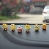 6pcs Anime Figure Little Yellow Duck Model Decor Cute Car mounted Ornaments Auto Interior Dashboard Accessories for Girls Gifts