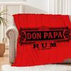 Don Papa Rum Wine Art Patterns Flannel Blanket Super Soft Animal Print Couch Cover Mattress Sheet Lazy Cosy Blanket