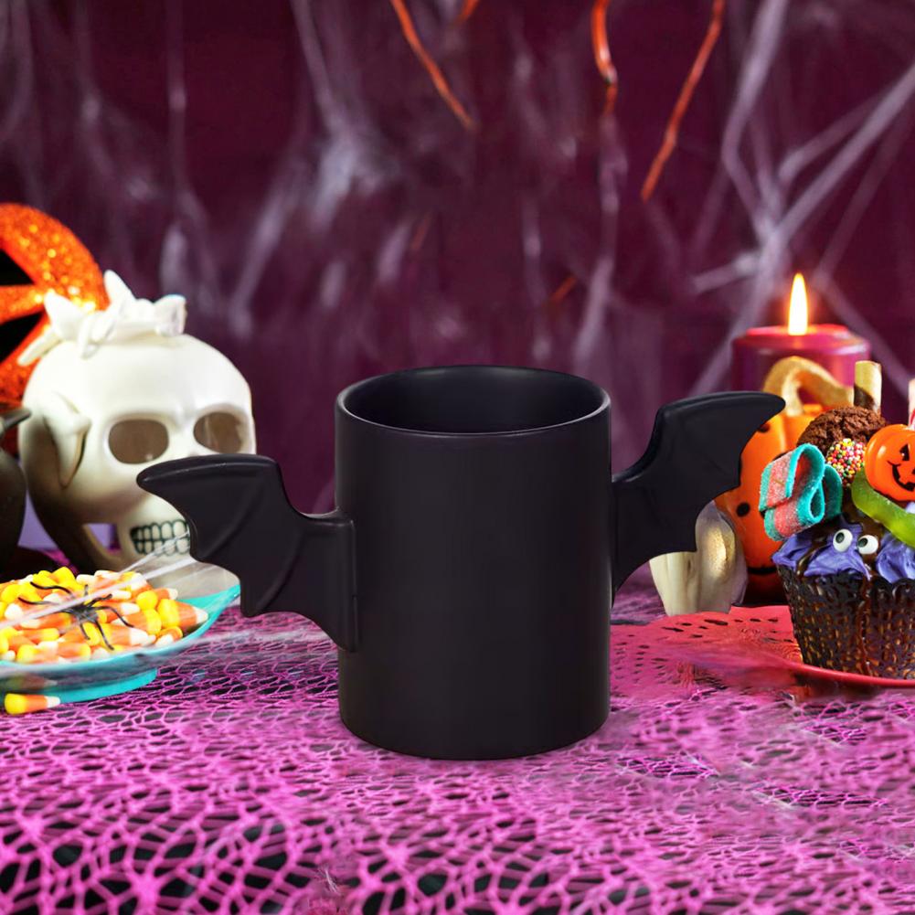 Stylový hrnek na kávu hrnek na čaj Halloween netopýr tvarovaný keramický hrnek na kávu s jedinečným designem pro kancelářské domácí použití pro Halloween