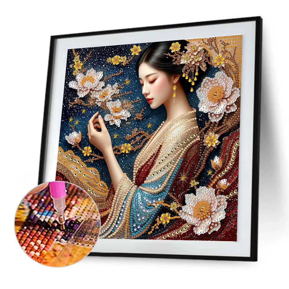 DIY Special Shape Crystal Partial Diamond Painting Kit Decor30x30cm Girl 5D