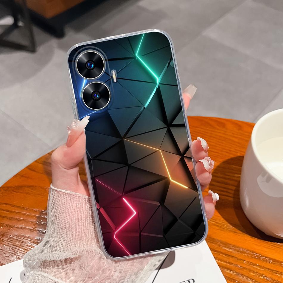 For OPPO Realme C55 C53 Phone Case Creative Soft TPU Silicone Clear Anti Drop Back Cover For Realme C 55 53 RealmeC55 Funda Capa