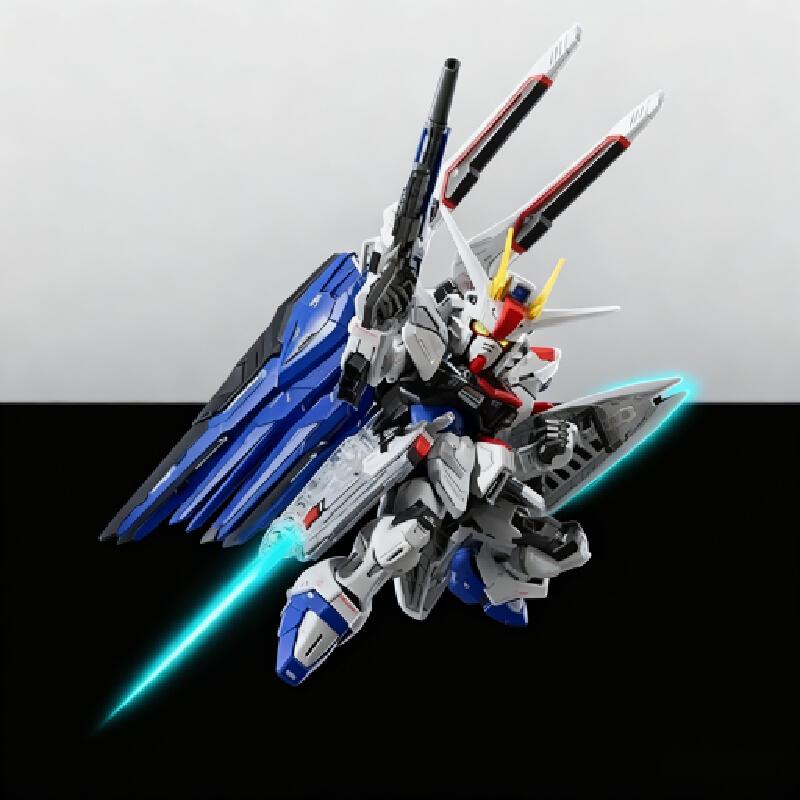 Mgsd Zgmf-X10a Q-Version Assembly Model Kit  Action Figures Plastic Toy Model Exquisite Desktop Decorations Collectiond Boy Gift