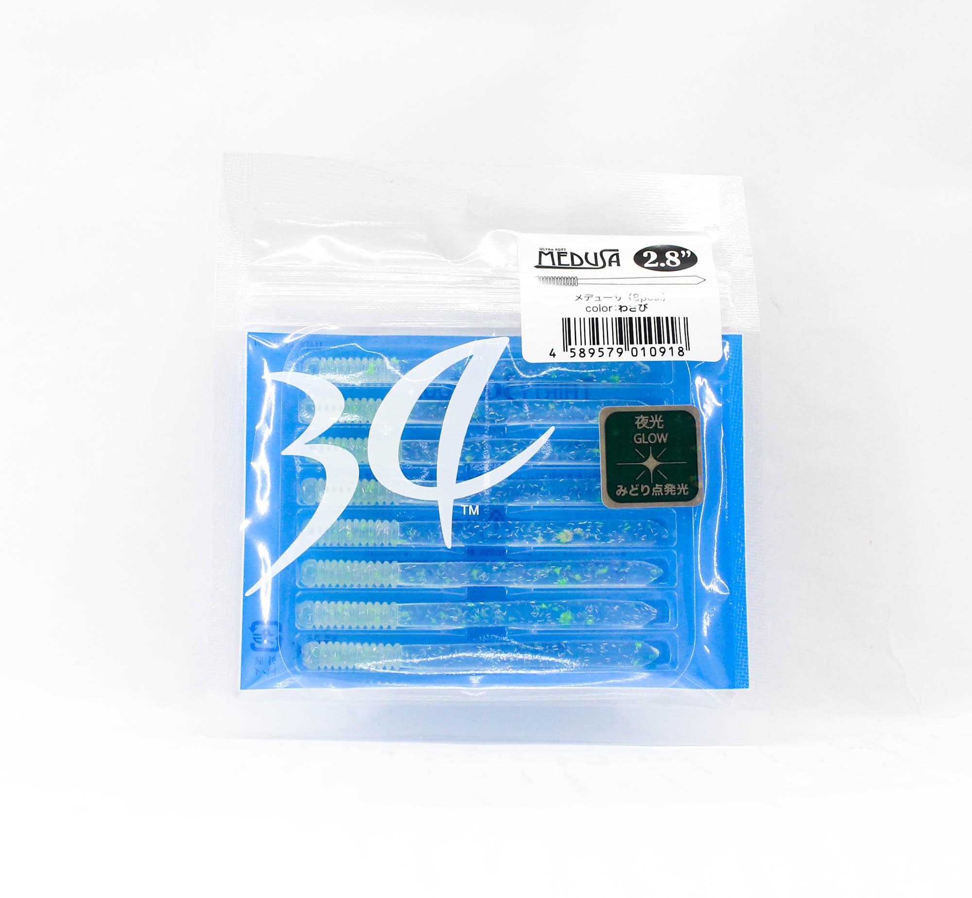 Thirty Four Soft Lure Medusa 2.8 Inch 8 per pack Wasabi (0918)