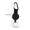 Wire Rope Buckle ABS Anti-theft Security Camping Ring Carabiner Outdoor Black Students with Tools Retractable Climb King