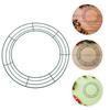 3pcs 12-Inch Army Green Metal Wreath Frame - Circular Iron Hoops for Christmas & New Year Party DIY Crafts & Home Decor