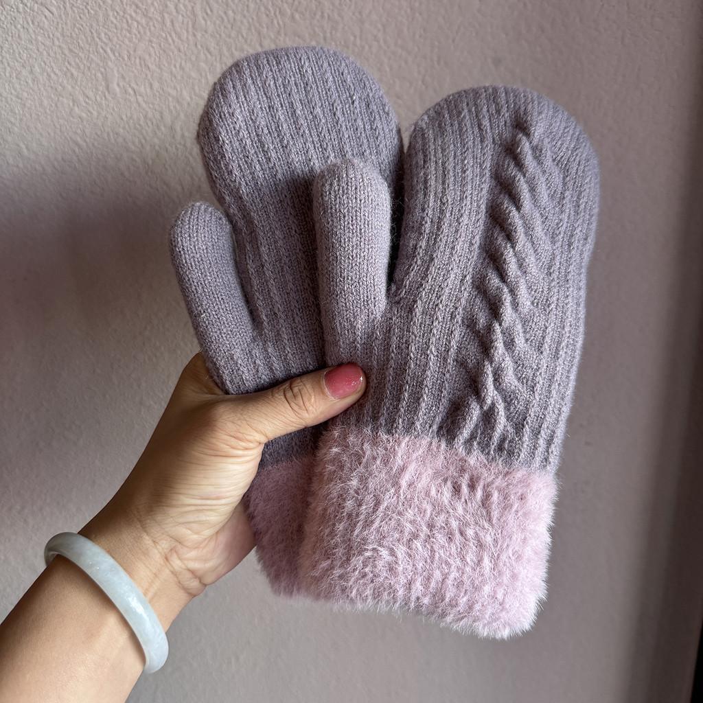 Unisex Alpaca Wool Knit Winter Gloves With Fleece Lining For Commuting And Outdoor Activities