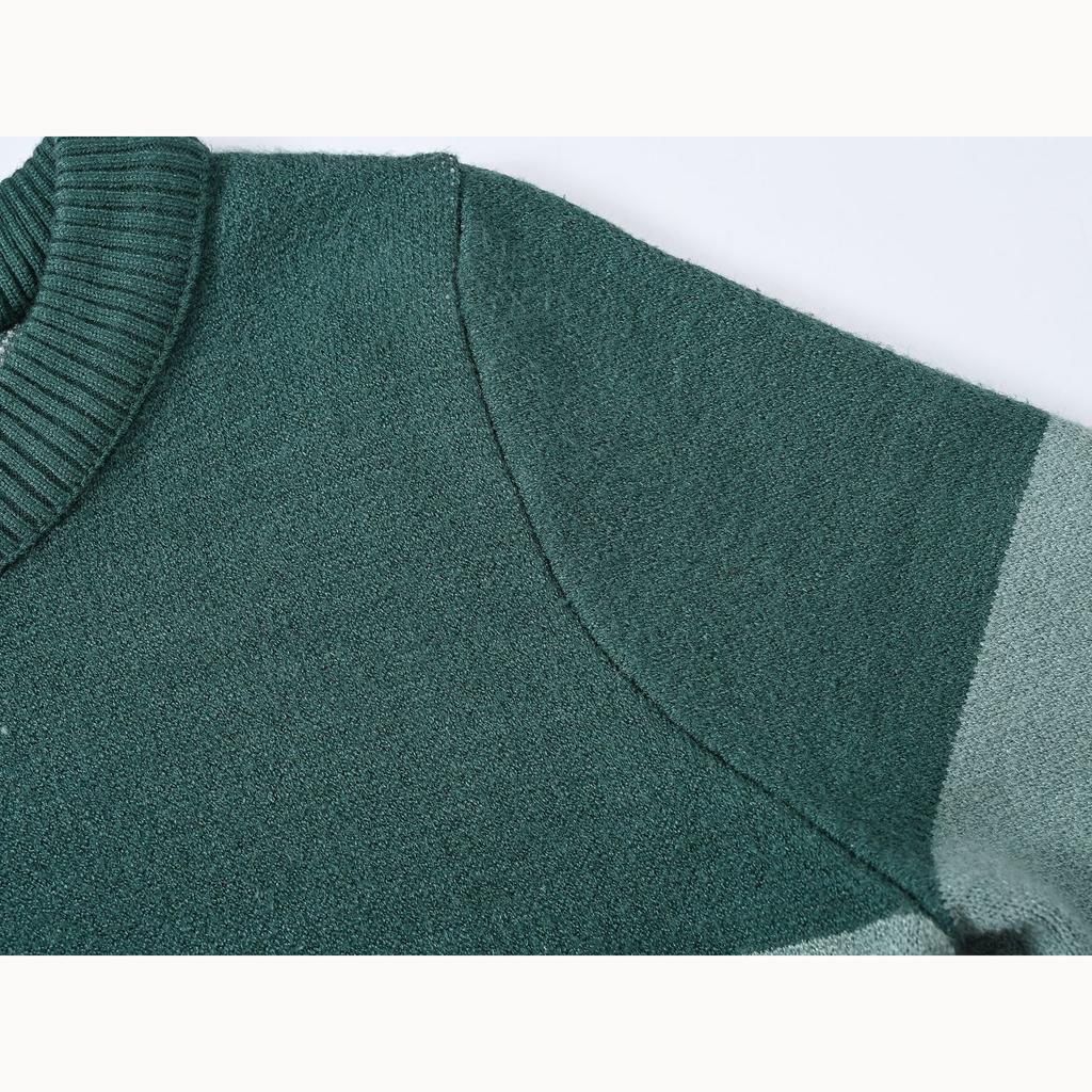 Autumn and Winter Boys and Girls Middle and Large Children Round Neck England Thick Stripes Outside The Inner Fashion Loose Sweater Tops