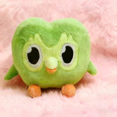 Peluche Chouette Verte Duolingo Entraînement Langues Étrangères Jouet Éducatif pour Enfants Cadeau Animal en Peluche Films TV Collection