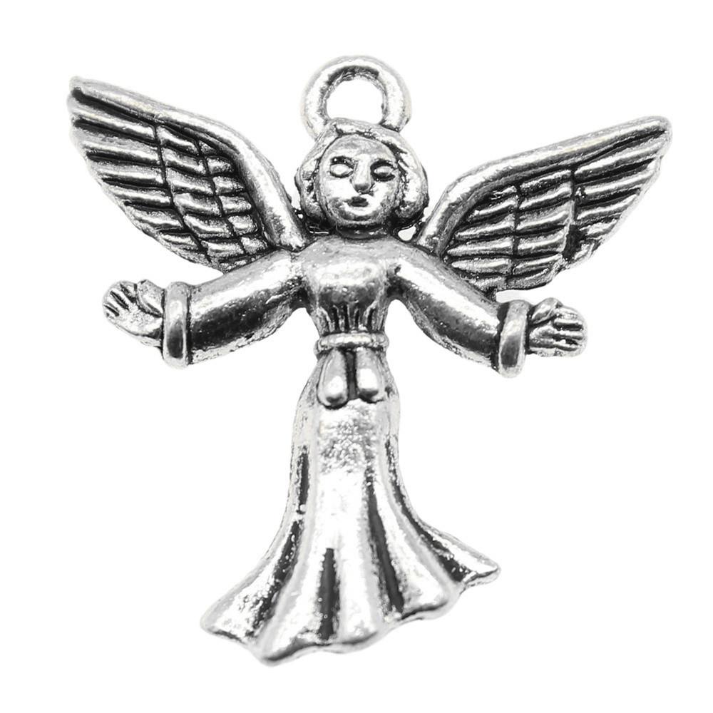 Angel Charms Alloy Fairy Pendants For Religious Holiday Jewelry Making