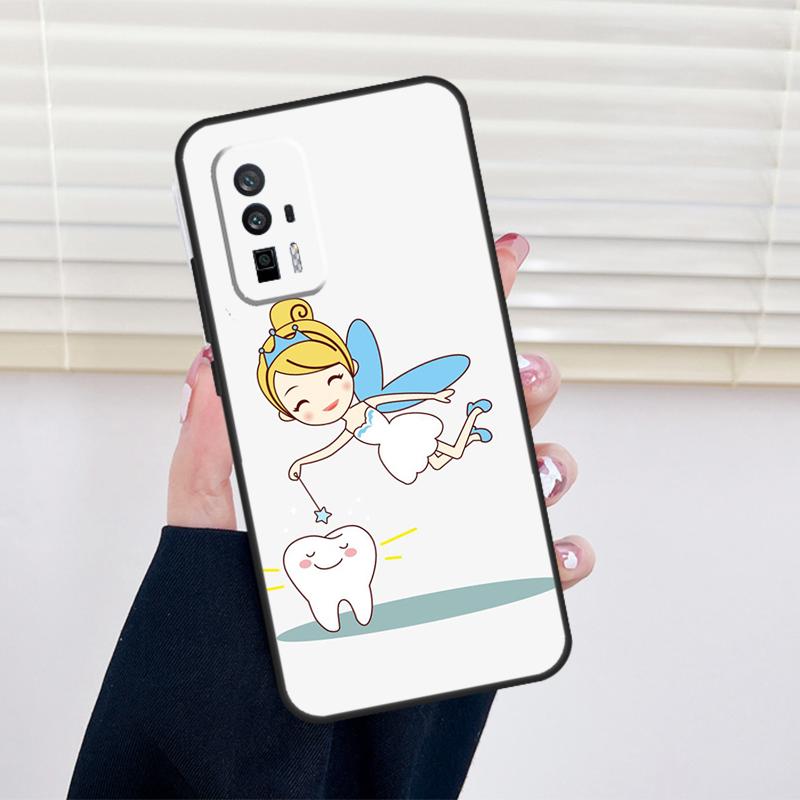 Cartoon Dentist Dental Teeth Cover For Xiaomi 15 14 13 Ultra 11T 12T 13T 14T Pro POCO X7 Pro X3 X5 X6 M6 F5 F6 Pro Case