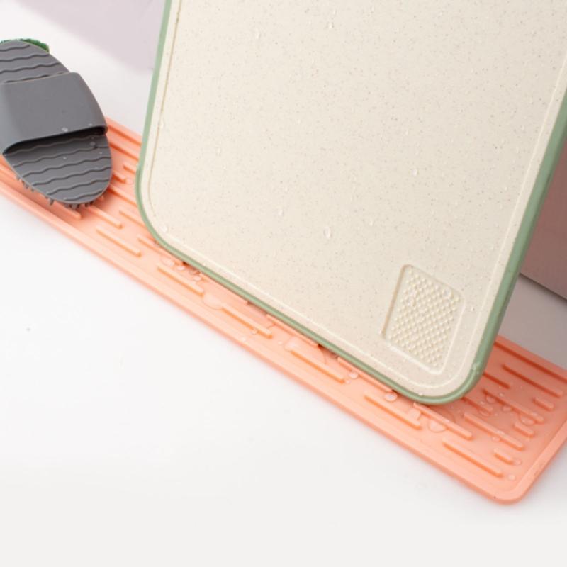 Heat Resistant Easy Cleaning Strips Silicone Pad Kitchen Accessory Ideal For Countertops Cabinet Shelf And Appliance