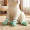 4Pcs Cleaning Tool Anti-scratch Cat Foot Covers Small Protective Cat Shoes Soft Comfortable Pet Cleaning Supplies Home