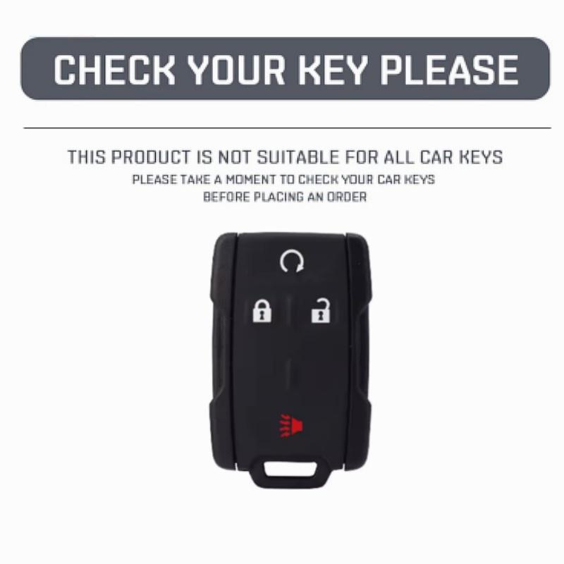 Phnom Penh TPU Car Key Case Cover for Chevrolet Colorado Silverado 1500 2500HD 3500HD GMC Yukon Sierra Canyon Remote Key Protecor