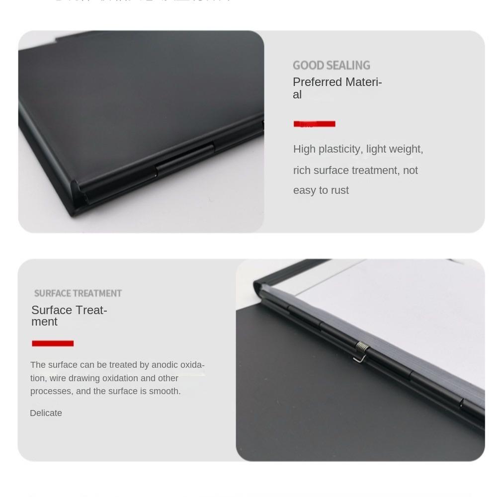 Portable Mini Notepad Aluminum Travel Notepad with Pen Holder Lightweight Pocket Notebook