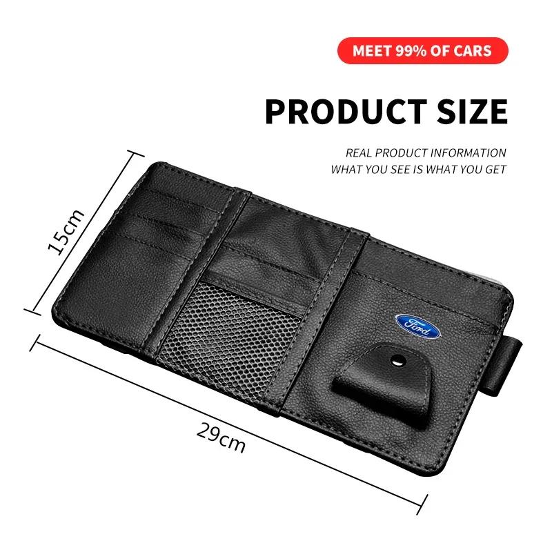 Car Sun Visor Point Organizer Storage Pocket Pouch Bag Card Glasses Storage Holder For Ford Ecosport Edge Figo Flex Focus Fusion