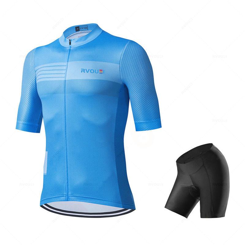 Bicycle Jersey Kit Bike Uniform Short Sleeve Quick Dry Cycling Clothing MTB Bib Shorts Set Ropa Ciclismo Hombre