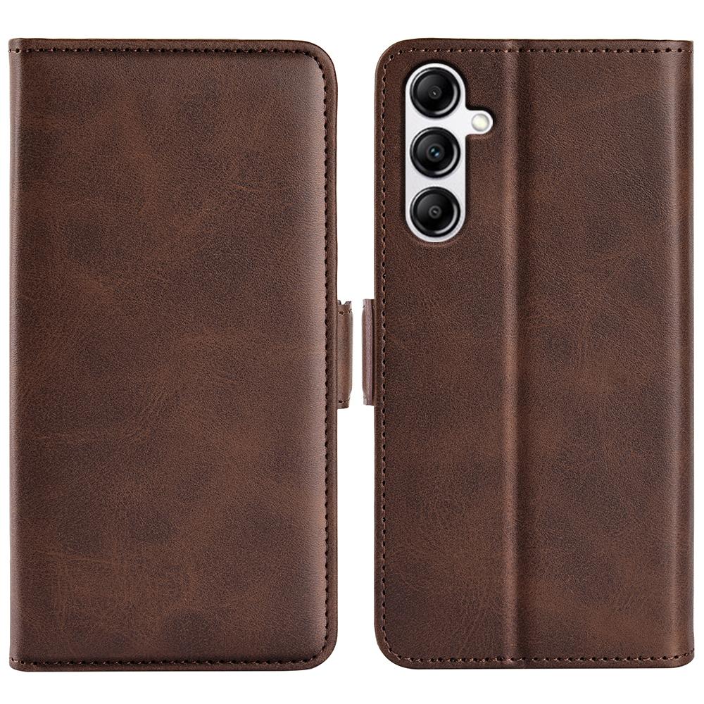 

Чехол-книжка для Samsung Galaxy A34 5G, текстура телячьей кожи, подставка, защитный чехол из ПУ кожи Brown