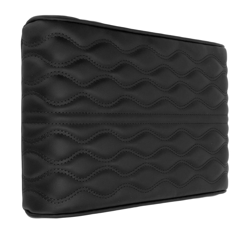 Center Console Armrest Cover Pad   PU Leather Waterproof Elastic Strap for SUV Truck Car