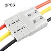 2pcs 50A 3 Pin For Anderson Plug Connectors DC Power Solar Caravan Motorcycle Socket Battery Charging Adapter Accessories