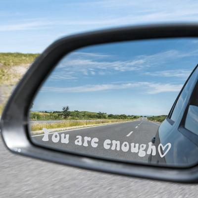 Autocolante pentru oglinda retrovizoare, cuvinte inspiratoare, autocolante impermeabile pentru oglindă, autocolante încurajatoare
