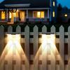 Warm White Solar Wall Light Washer Lights, Outdoor Light, Waterproof Garden LED Lamp Step Lights Rechargeable with Color Changing RGB, Landscape