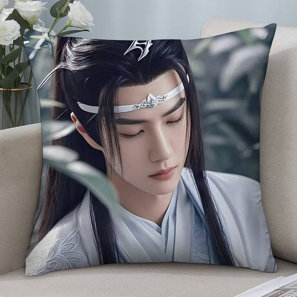 W-Wang Yibo Pillow Case Short Plush Sofa Decorative Gift Home Double-sided Printing Cushion