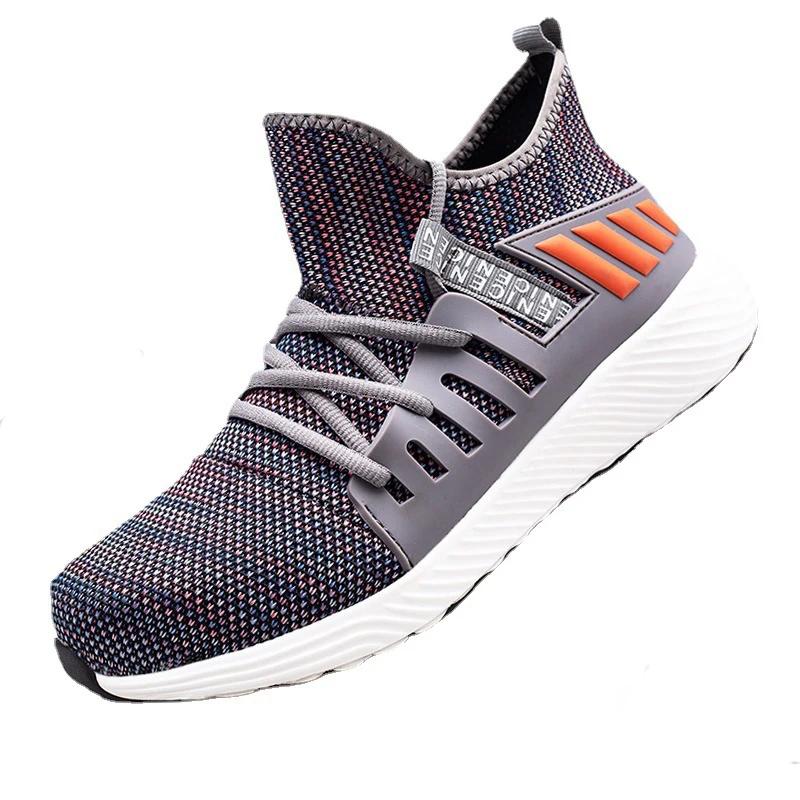 

Модные мужские рабочие защитные туфли со стальным носком, кроссовки с защитой от проколов, мужские неразрушимые рабочие туфли, легкие защитные ботинки 39